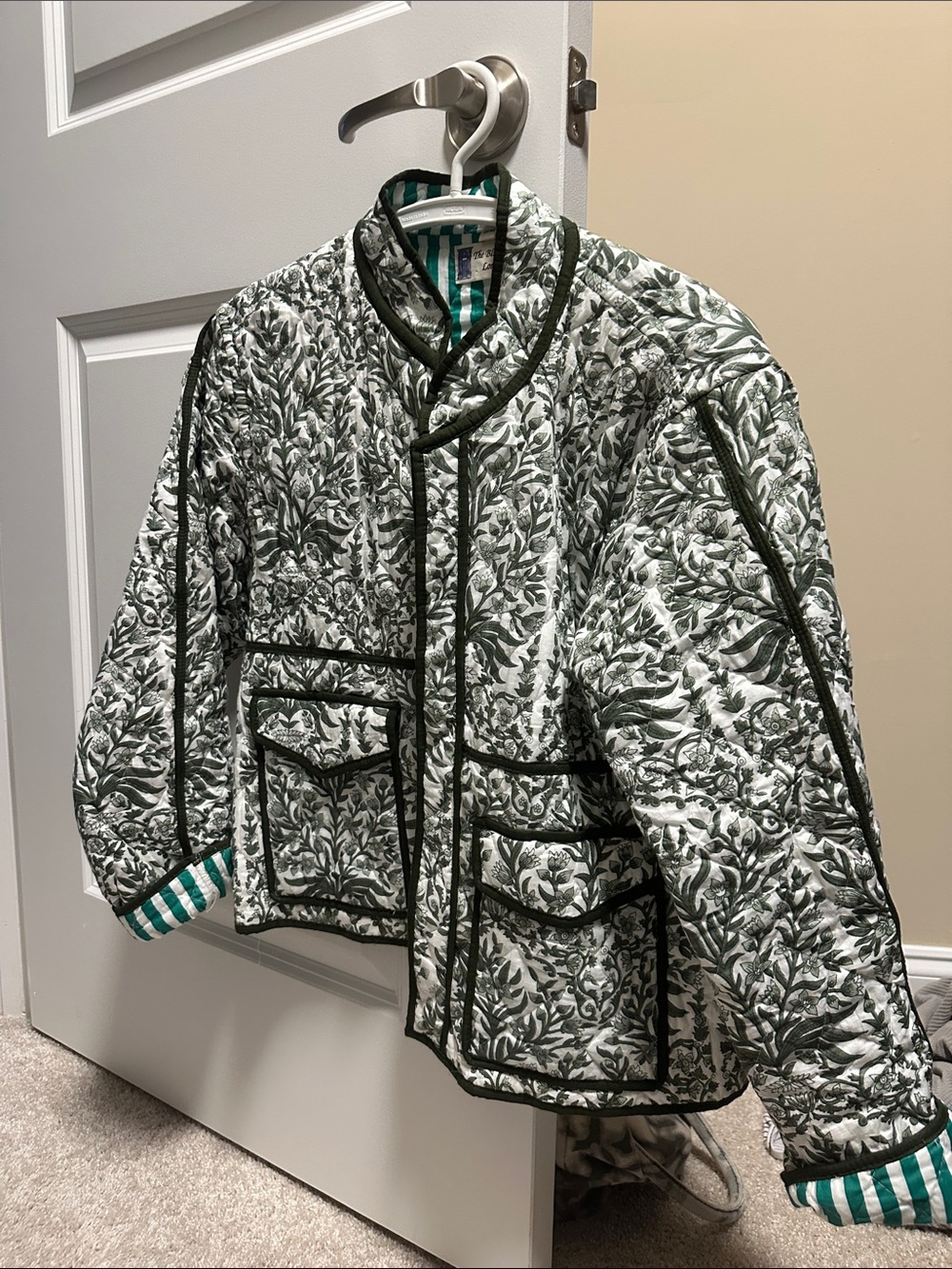 Rare Green floral The Blue Door Jacket Size S/M